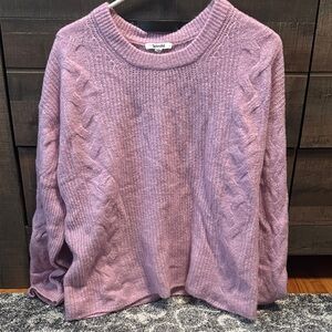 Splendid Lavender Cable Knit Sweater